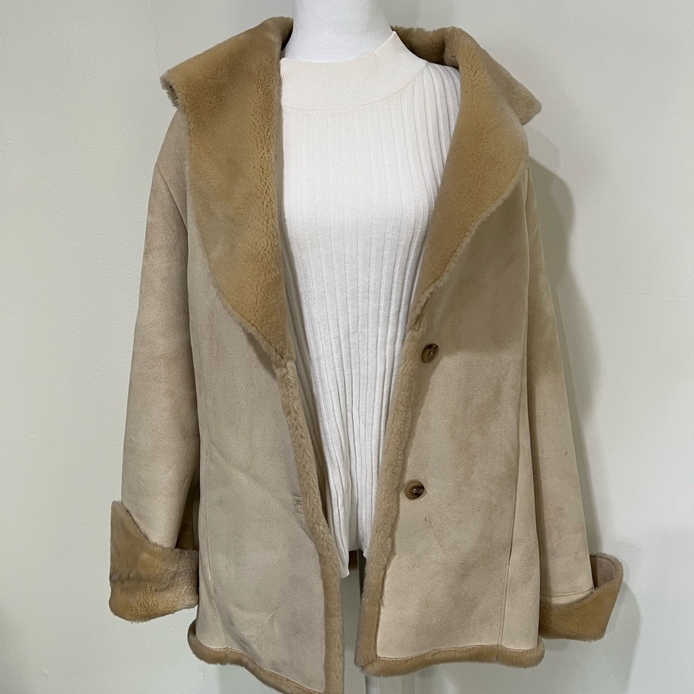 Vintage Calvin Klein Faux fur coat